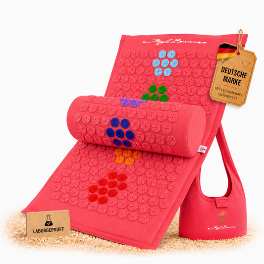 KraftBaum Akupressurmatte Set mit Kissen & Tasche