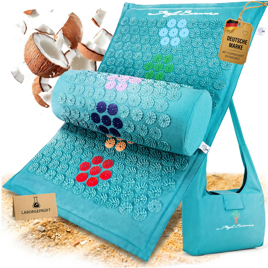 KraftBaum Akupressurmatte Set mit Kissen & Tasche